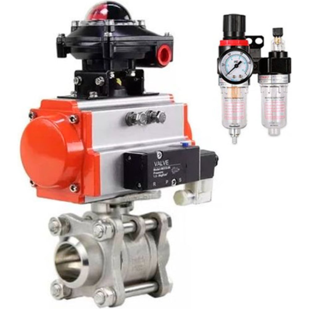 Изображение товара Кран шаровой DN.ru КШПП 316.200-ISO Ду50 Ру40 нержавеющая сталь