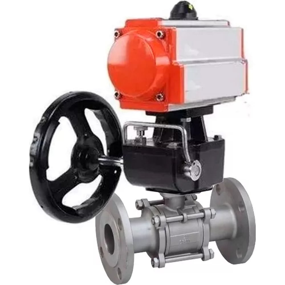 Изображение товара Кран шаровой DN.ru КШФПТ 316.180 Ду50 Ру40 нержавеющая сталь фланцевый