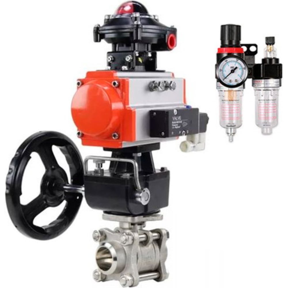 Изображение товара Кран шаровой DN.ru КШПП 316.200-ISO Ду32 Ру63 нержавеющая сталь профессиональный двухходовой