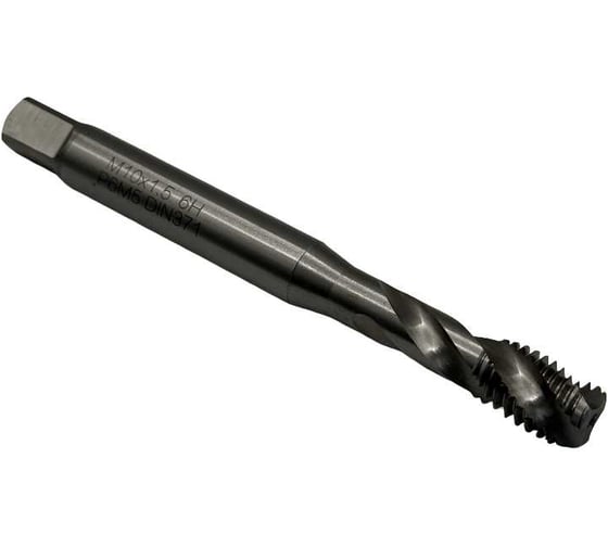 Изображение товара Метчик машинно-ручной TORNERI М 10х1.5, DIN371, для глухих отверстий, с винтовой канавкой, Р6М5 Т025452