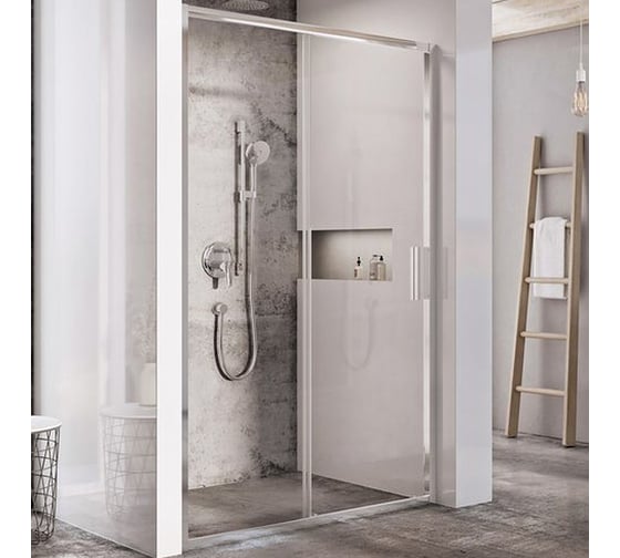 Изображение товара Душевая дверь Ravak Blix Slim BLSDP2-110 блестящий+Transparent X0PMD0C00Z1