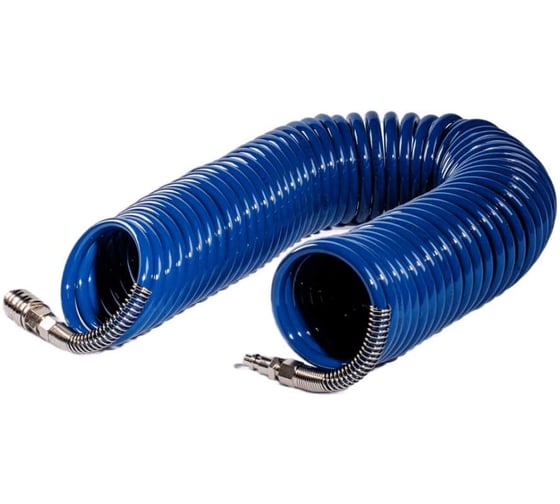 Изображение товара Шланг спиральный с фитингами Yoshi (полиуретан, рапид, 6х8мм, 5м) ЦБ-00004091