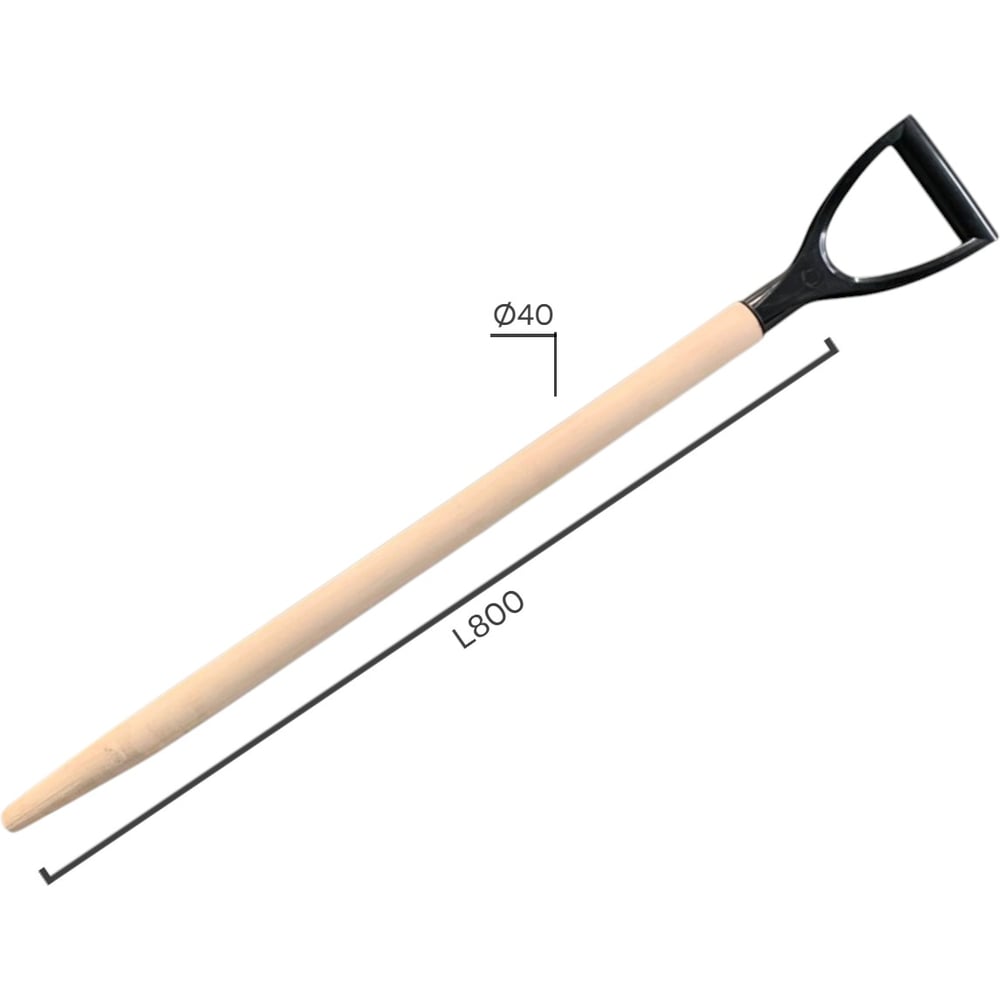 Изображение товара Черенок для лопат Woodtrade длина 800 мм с V-образной ручкой