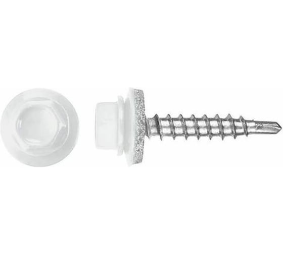 Изображение товара Саморез кровельный Госкреп 4,8х51 RAL 9003 (белые) 170 шт.,-пл.конт 1150 мл (тк=6) 2-0021846