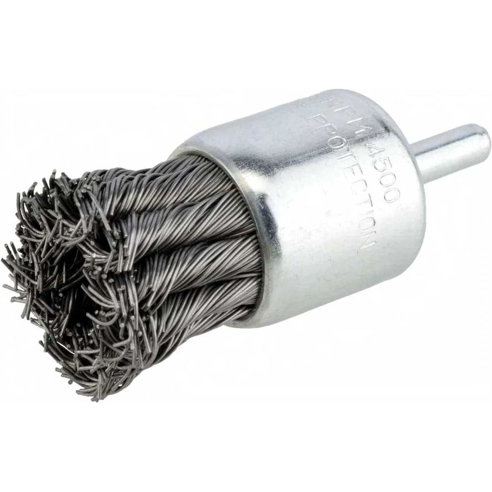 Изображение товара Щетка концевая ОТП для дрели, нерж 0.3 мм, 24 мм, хвостовик 6x22 мм