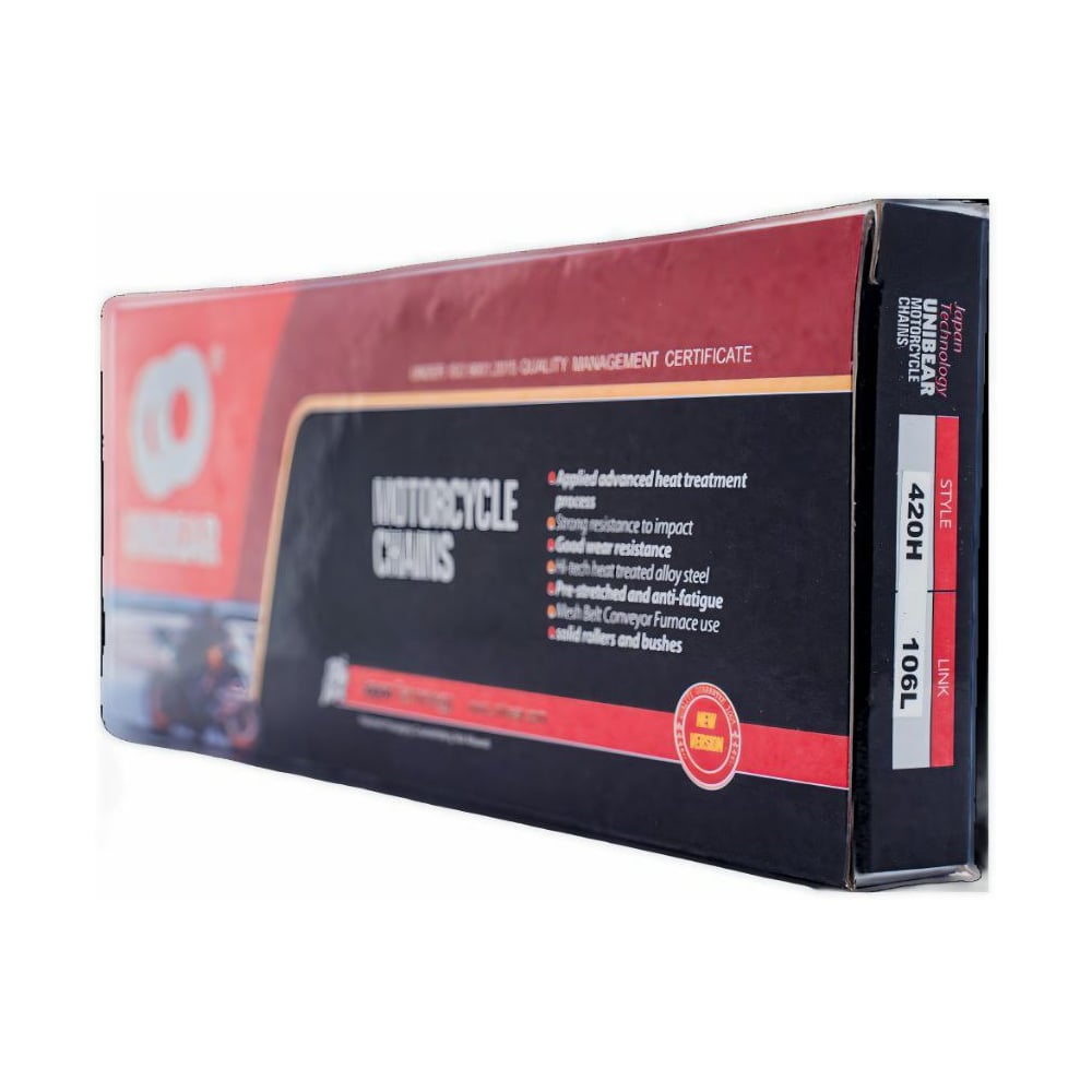 Изображение товара Усиленная приводная цепь UNIBEAR 420H-106L из стали для промышленных механизмов