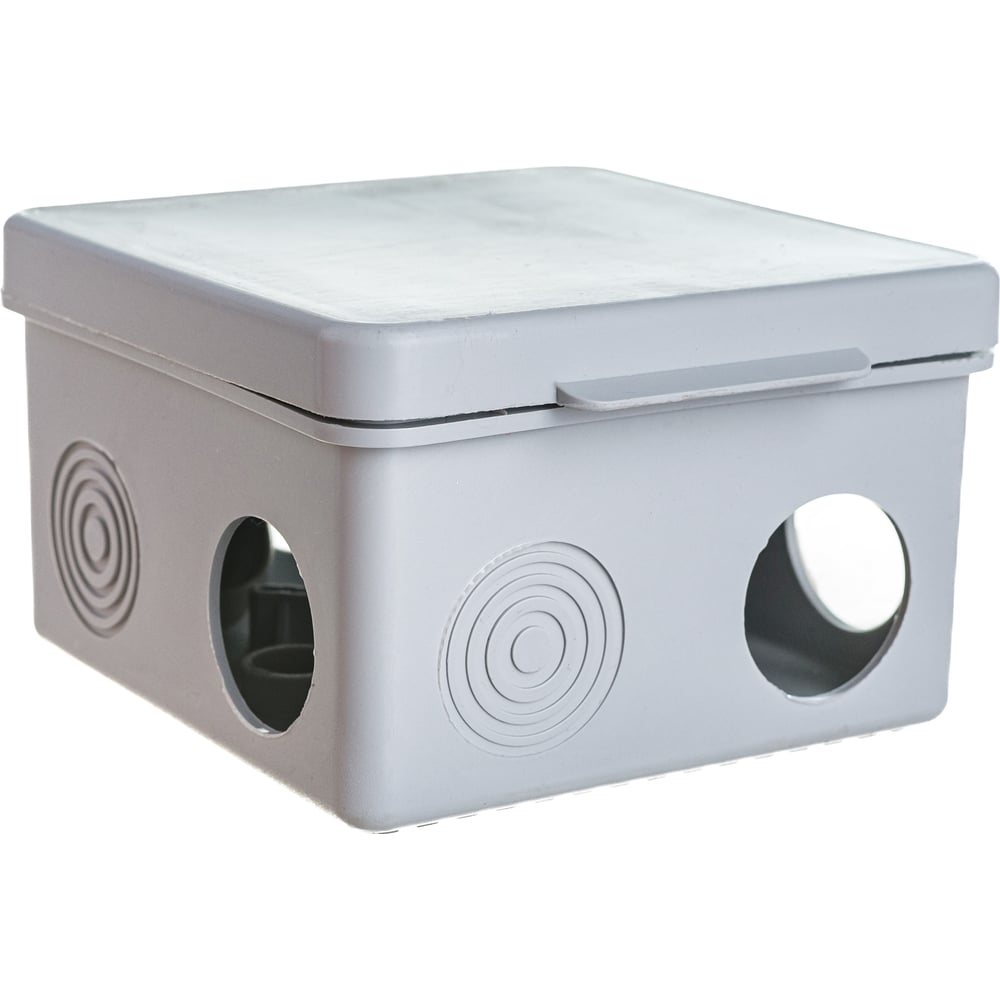 Изображение товара Распаячная коробка Урал ПАК 80х80х50 мм IP54 8 входов гермовводы для наружной проводки