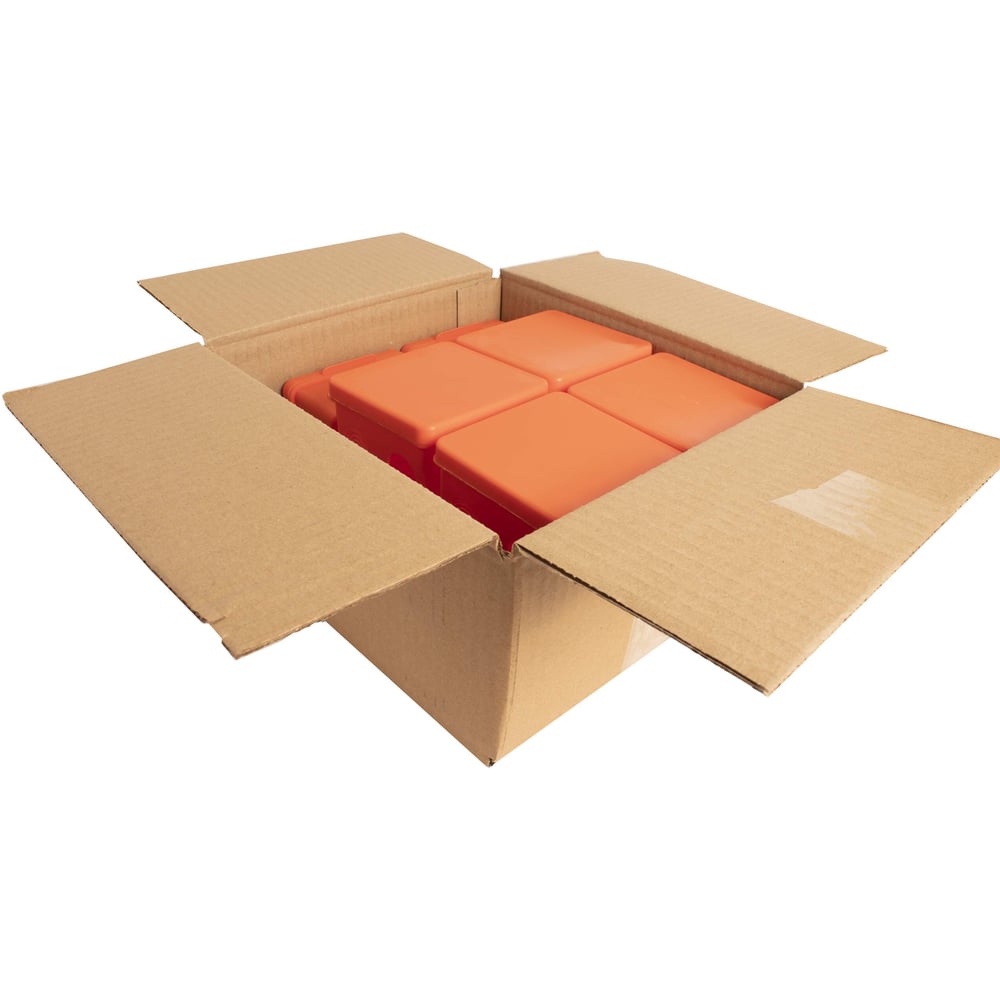 Изображение товара Коробка распаячная для открытой проводки Урал ПАК оранжевая 80х80х50мм