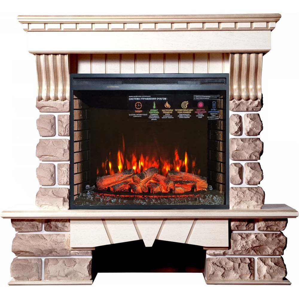 Изображение товара Электрический каминокомплект InterFlame Экстер Кавказ с эффектом огня 25 м² Изображение товара Электрический каминокомплект InterFlame Экстер Кавказ с эффектом огня 25 м²