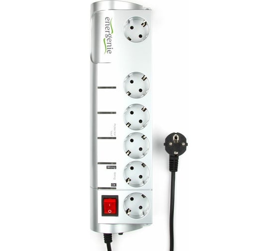 Изображение товара Сетевой фильтр Energenie SISN-SILVER-10 3м, 10А, серебристый