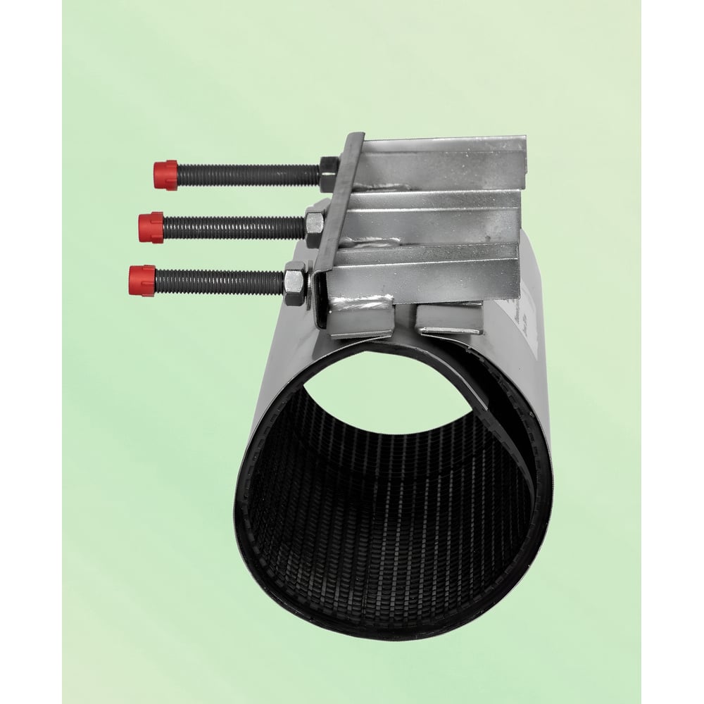 Изображение товара Ремонтный однозамковый хомут RUTEMPO 114-126 мм L=300 нержавеющая сталь EPDM уплотнитель