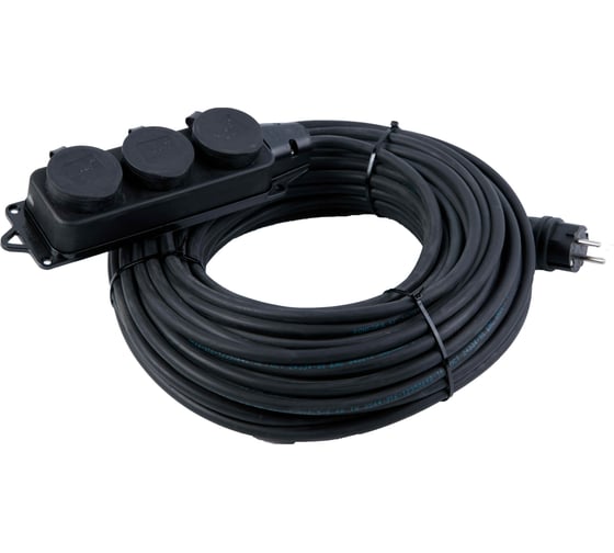 Изображение товара Силовой удлинитель АТЛАНТ АТОМ КГ 4000 Вт 3 гнезда 30м (с заземлением) 50017