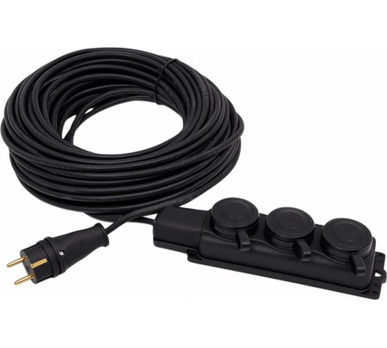 Изображение товара Силовой удлинитель АТЛАНТ КГ 3500 Вт 3 гнезда 30м (с заземлением) 50014