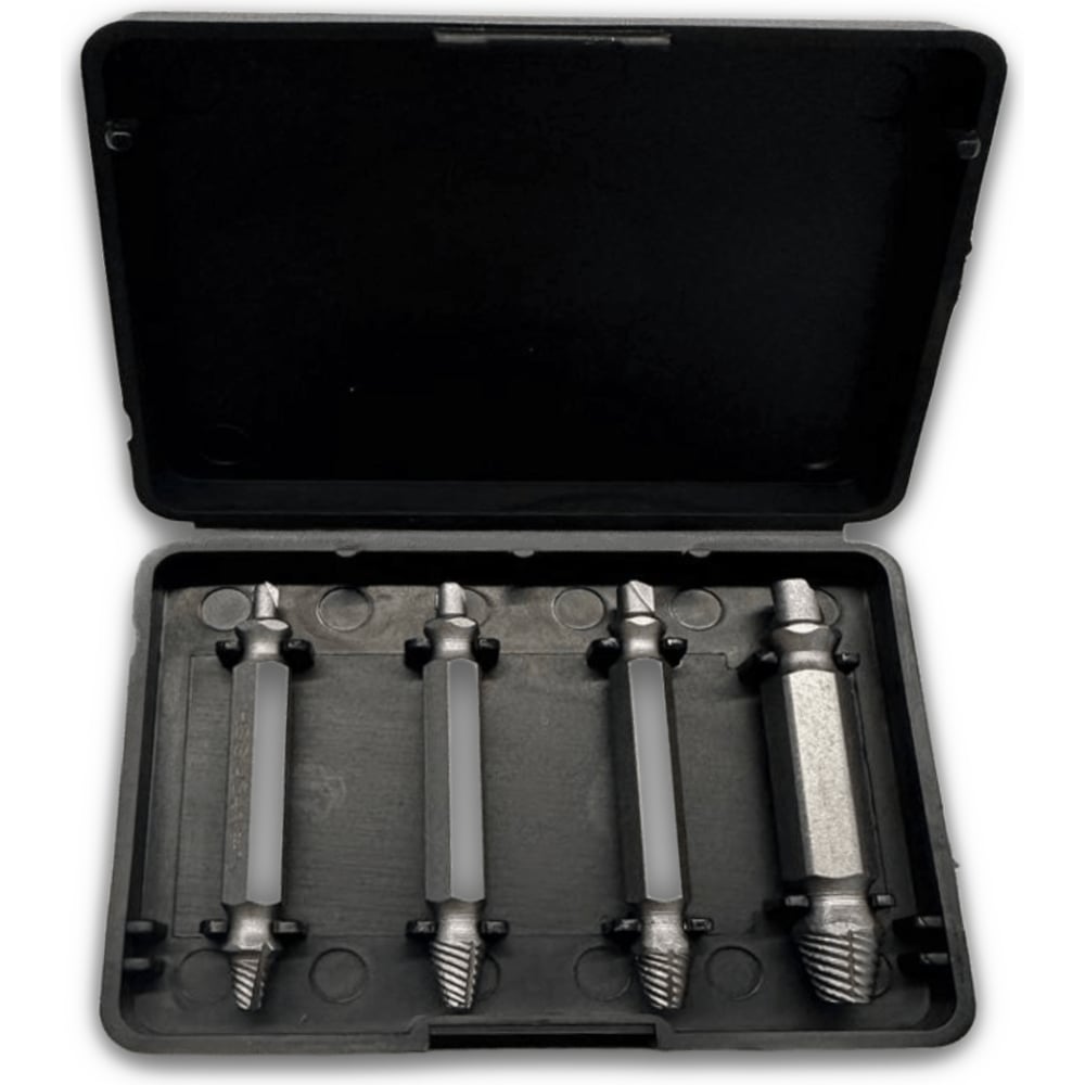 Изображение товара Набор двухсторонних винтовых экстракторов Turbosky DE-1 4шт для удаления сломанных винтов