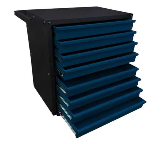 Изображение товара Тележка самосборная ILIKPRO Билли 80, 8 ящиков, сине-чёрная 5010-9005 SSB-80.855.678.9005-5010