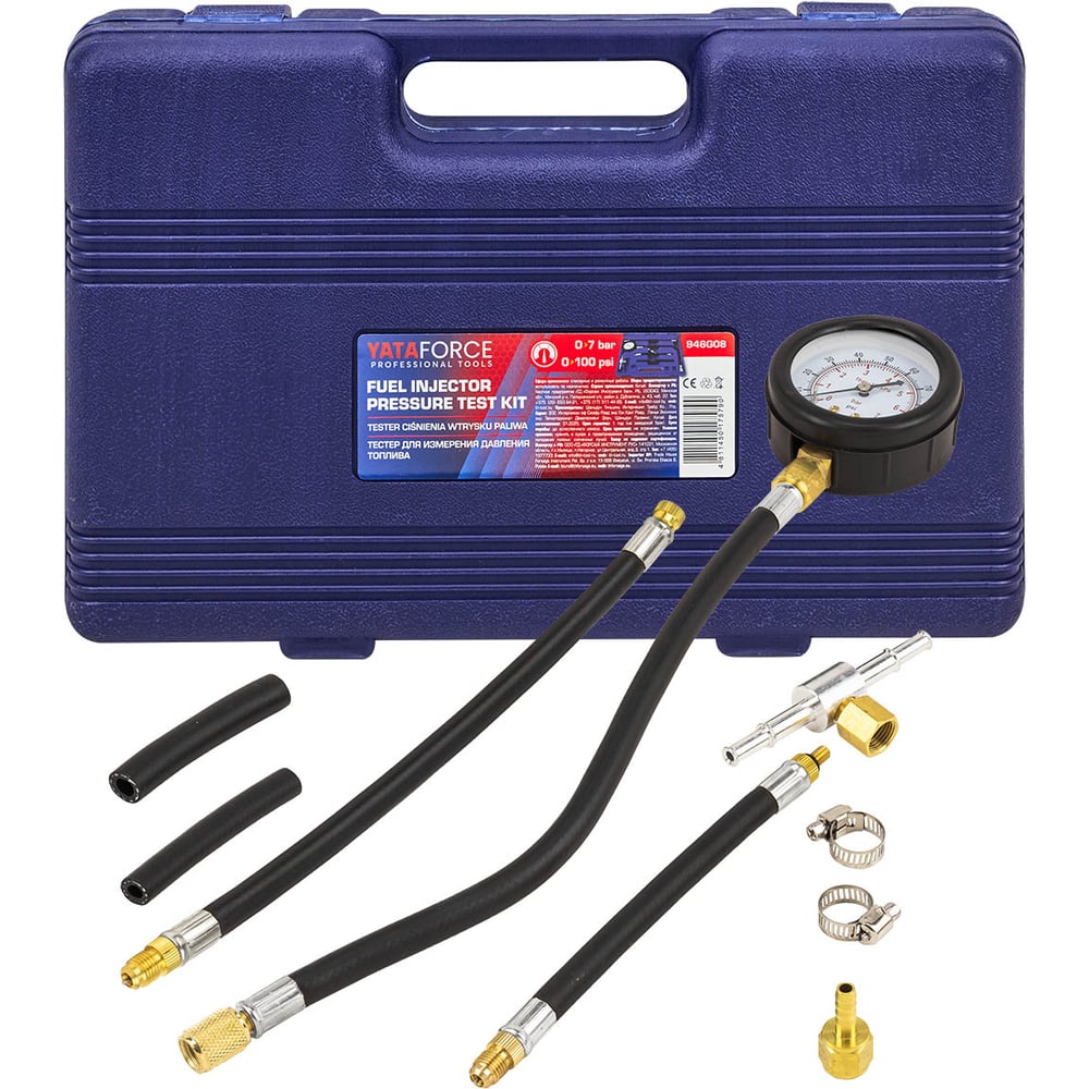 Изображение товара Манометр для измерения давления топлива YATAFORCE с адаптерами YF-946G08