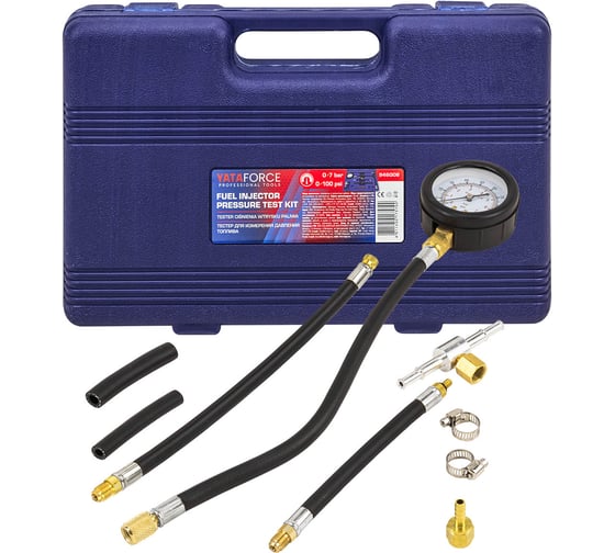 Изображение товара Манометр для измерения давления топлива YATAFORCE в комплекте с переходниками, набор YF-946G08(66192)