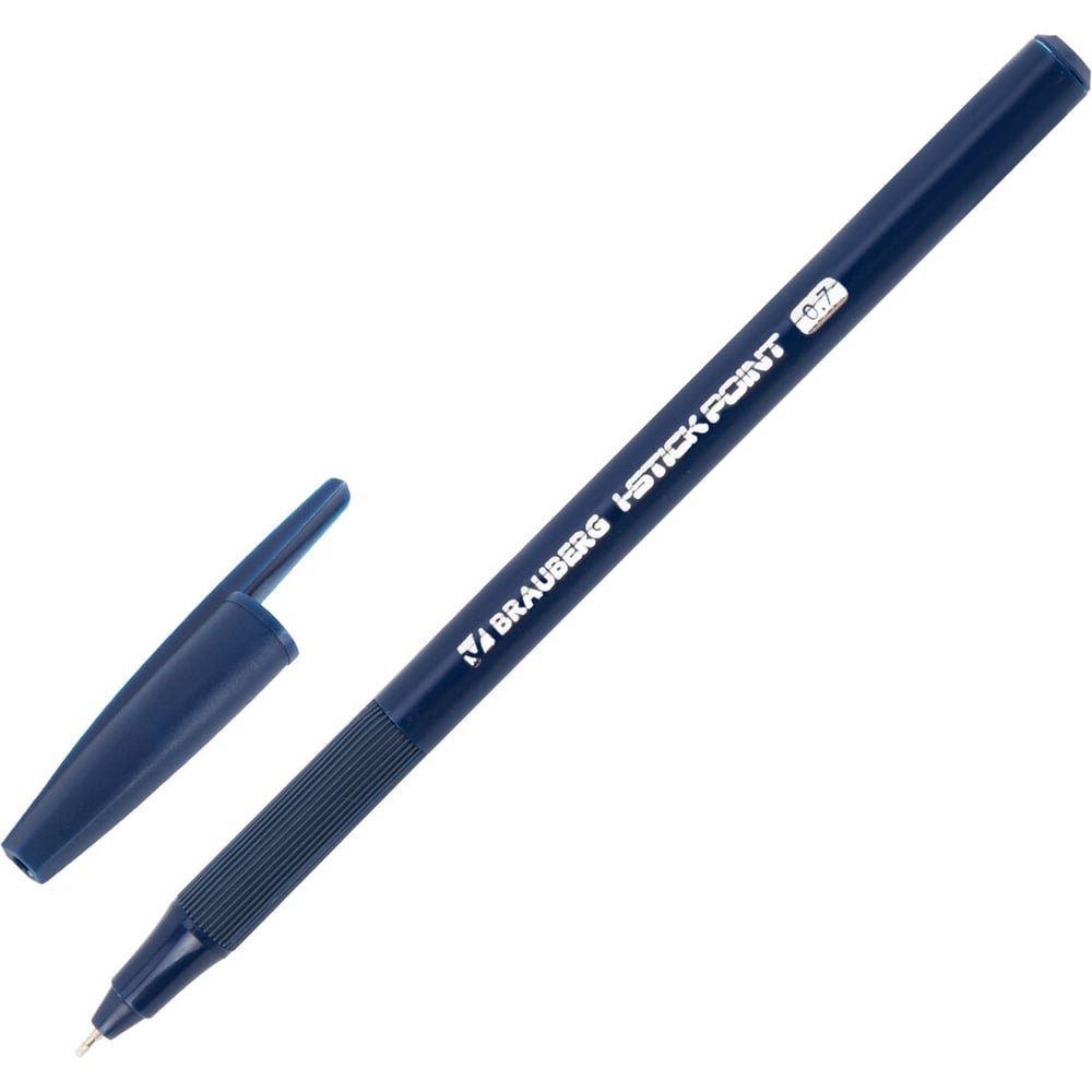 Изображение товара Шариковая ручка с грипом BRAUBERG i-STICK POINT DEEP BLUE 0.7 мм 50 шт