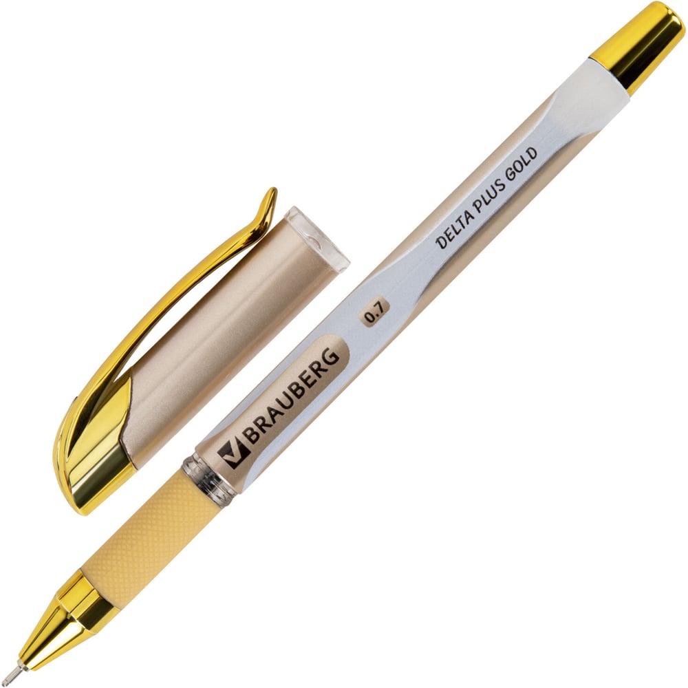 Изображение товара Шариковая ручка BRAUBERG Delta Plus Gold масляная синяя 12 шт.