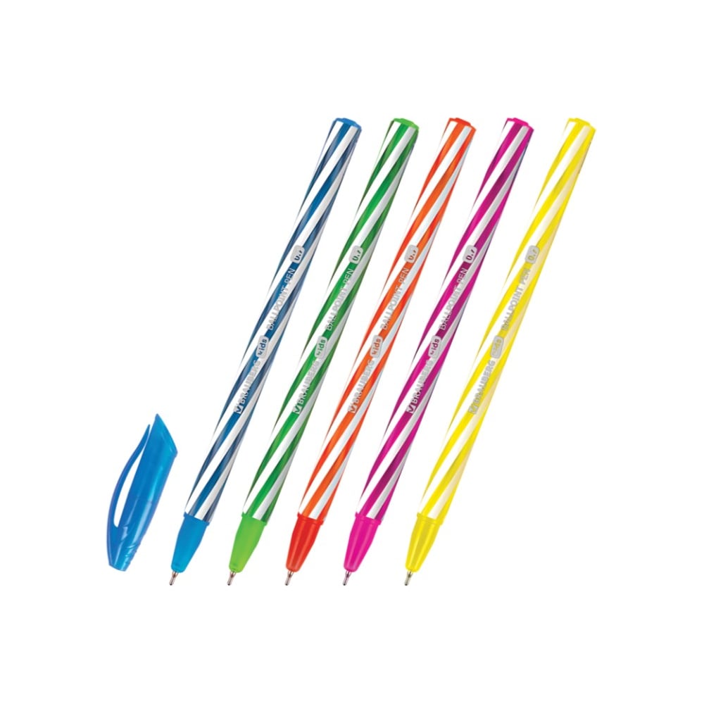 Изображение товара Шариковая масляная ручка BRAUBERG KIDS TWIST, 30 шт, синий пишущий узел