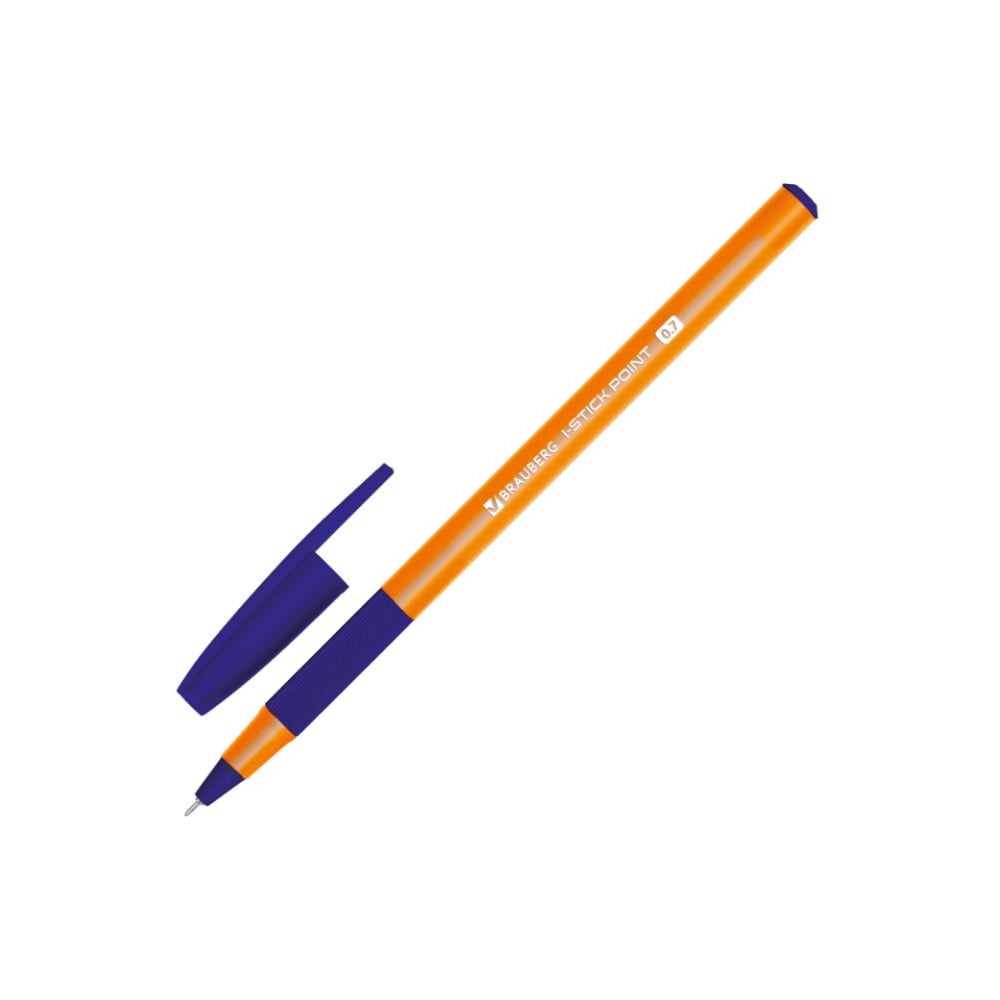 Изображение товара Шариковая ручка BRAUBERG i-STICK POINT ORANGE, синий узел, набор 50 шт.