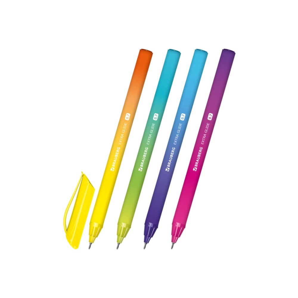 Изображение товара Набор шариковых ручек BRAUBERG Extra Glide DZ 12 шт масляные синий корпус