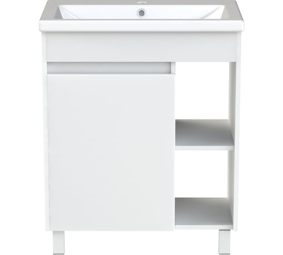 Изображение товара Напольная тумба Orange TOPLINE Line с раковиной, белая TLIB60