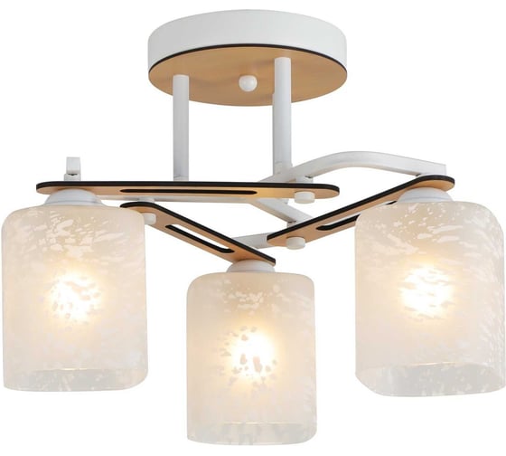 Изображение товара Люстра Schaffner 3xE27/40W (42*42*27) Altezza 4550-3 WH+WOOD