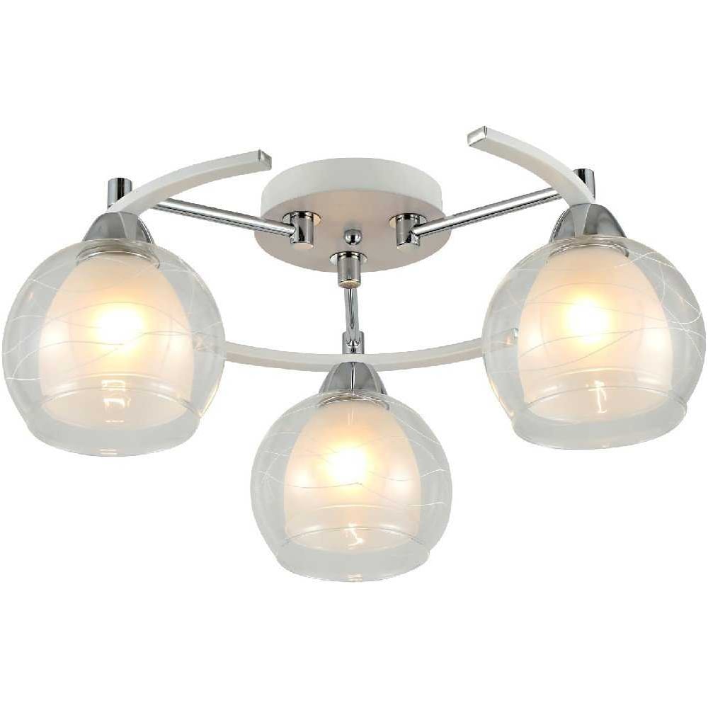 Изображение товара Люстра Schaffner Maillot 4655-3 WH+CR 3xE27 40W современная потолочная лампа