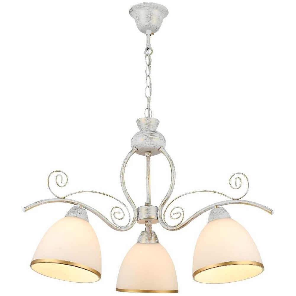 Изображение товара Люстра Schaffner Cadarzo 4650-3 WH+GD 3xE27 40W подвесная неоклассика