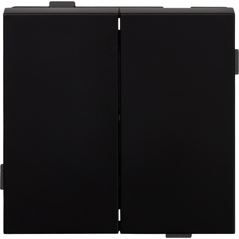 Изображение товара Двухклавишный выключатель ALTECH ENCORE 2SВ скрытого монтажа черный