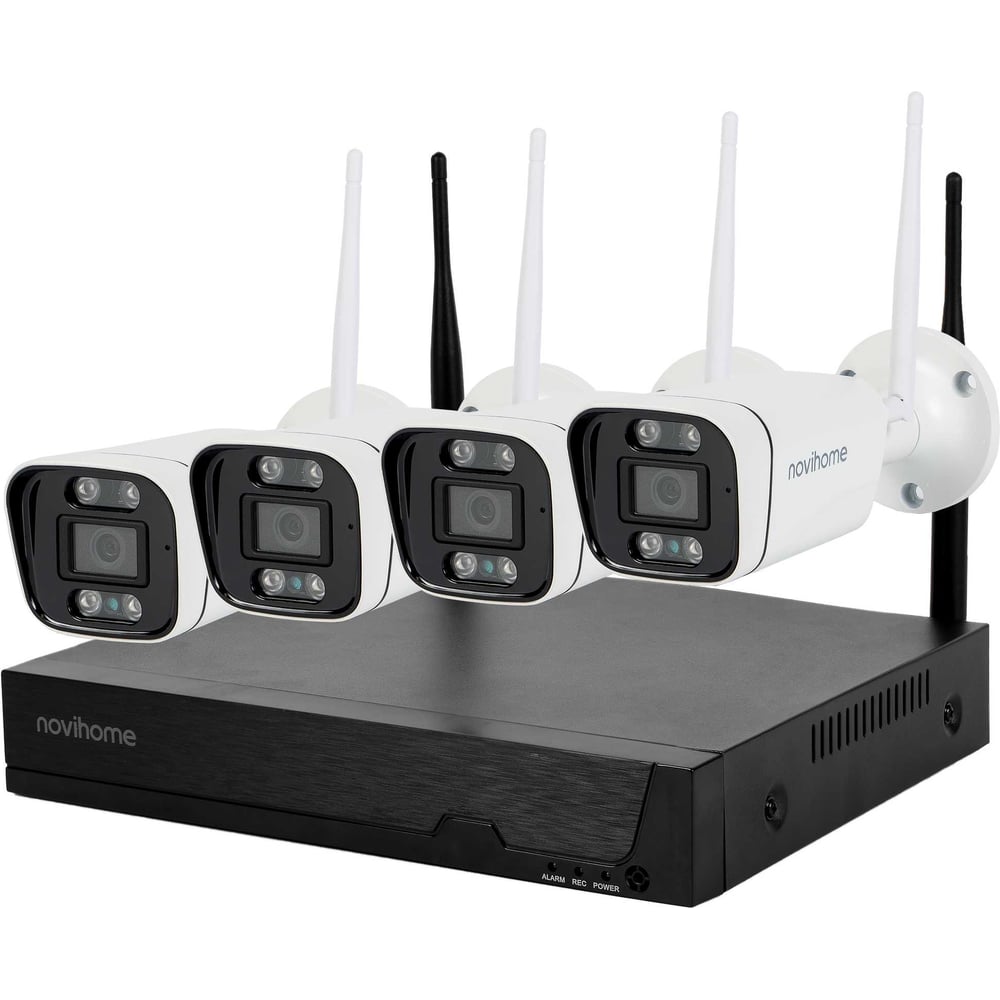 Изображение товара Комплект WIFI видеонаблюдения Novihome MIZAR 4-2 v 4 IP камеры 2 Мп наружное наблюдение