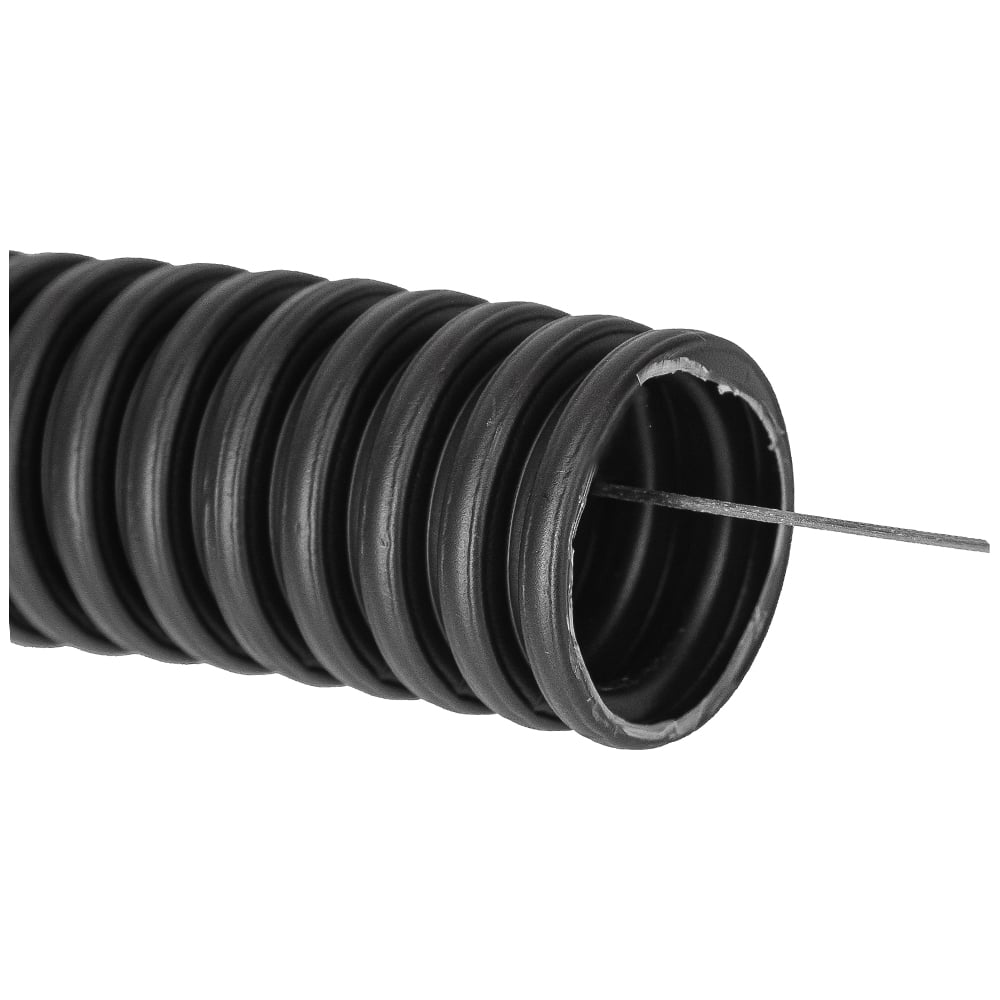 Изображение товара Гофрированная труба ПНД ELTROS d=32 мм с зондом 50 м черная