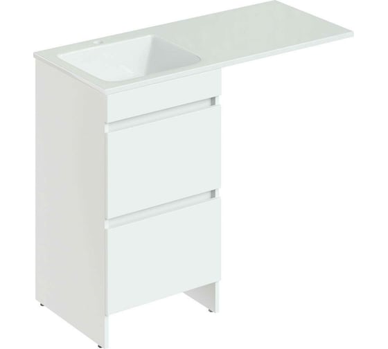 Изображение товара Напольная тумба ORANGE Optima с левой раковиной, под стиральную машину Op-110TUW+RAL