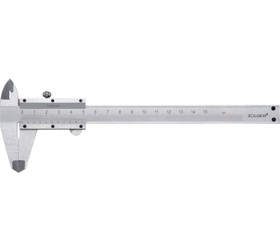 Изображение товара Штангенциркуль ZOLDER 1244001 150 мм погрешность 0,02 мм сталь кож. чехол ЭК000144127
