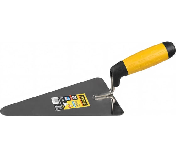 Изображение товара Кельма STAYER Professional треугольник, нерж. полотно, 2-х комп. рук-ка, 200x145мм 08292