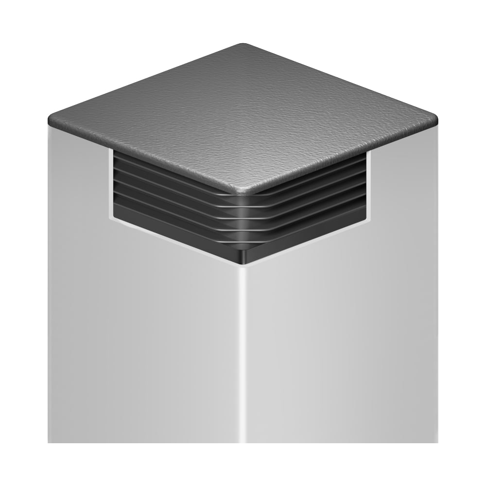 Изображение товара Миниворкс Заглушка пластиковая квадратная ILQ150+10 черная 150х150 мм