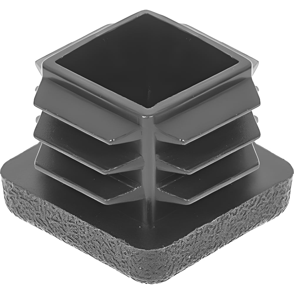 Изображение товара Заглушка пластиковая Миниворкс квадратная 20х20, внутренний профиль, серый, упаковка 55 шт