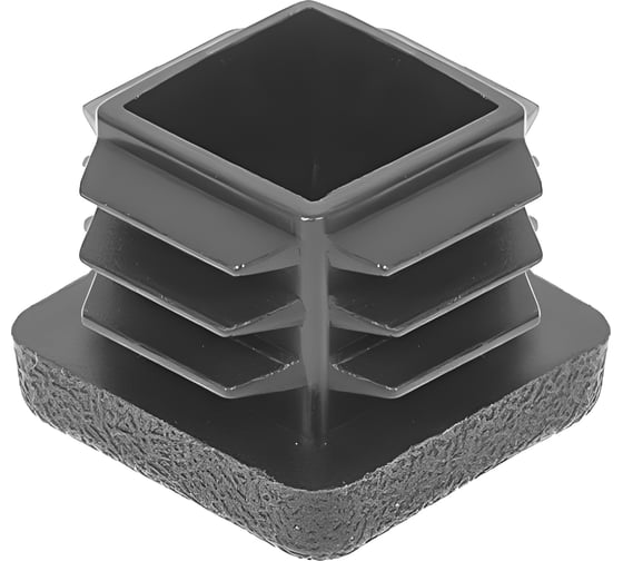 Изображение товара Заглушка пластиковая Миниворкс квадратная 20х20, практичная, стенка 1.0-3.0 мм, цвет серый –  (55 шт.) 20-20ПСС