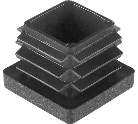 Изображение товара Заглушка пластиковая Миниворкс квадратная 25х25, практичная, стенка 0.5-2.5 мм, цвет коричневый –  (45 шт.) 25-25ПКЧС