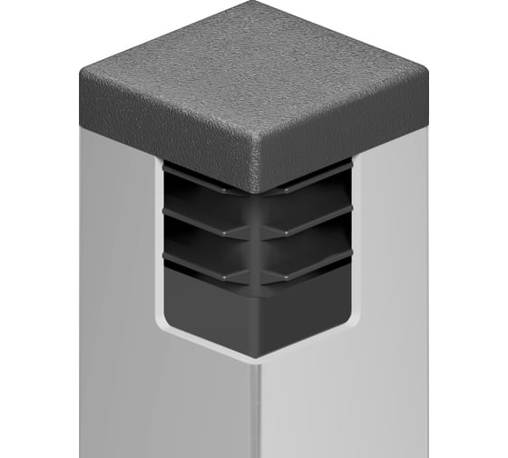 Изображение товара Заглушка пластиковая Миниворкс квадратная 25х25, практичная, стенка 0.5-2.5 мм, цвет белый –  (45 шт.) 25-25ПБС