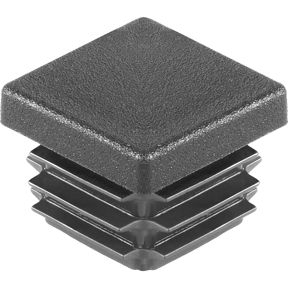 Изображение товара Заглушка пластиковая Миниворкс квадратная 25х25 черная 55 шт