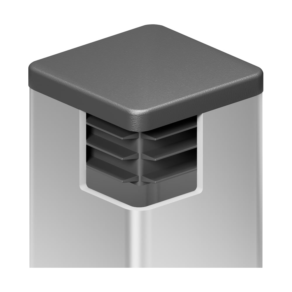 Изображение товара Заглушка пластиковая Миниворкс квадратная 30х30, черная, 40 шт.