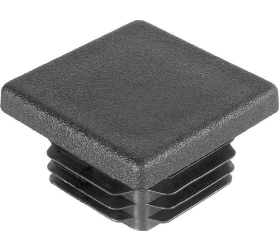 Изображение товара Заглушка пластиковая Миниворкс квадратная для трубы размером 35x35 мм, цвет черный –  (15 шт.) ILQ35+2,5