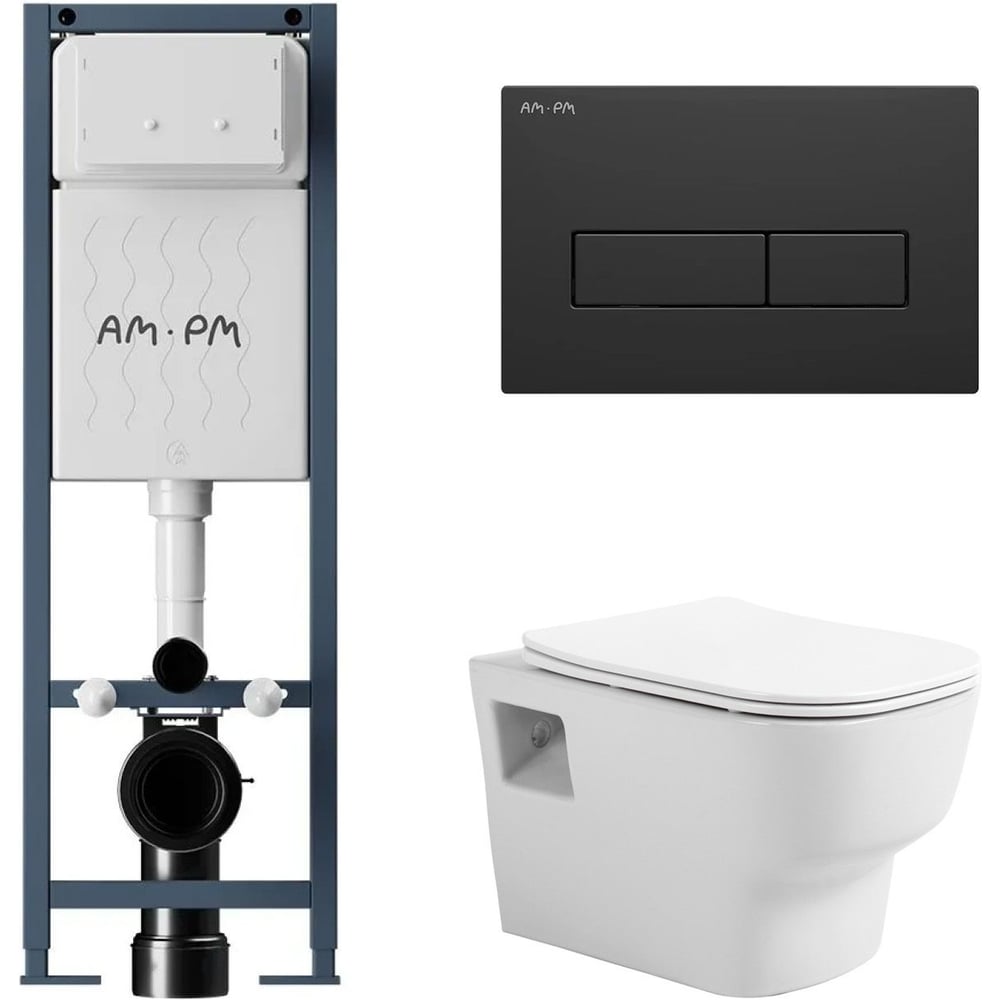 Изображение товара Комплект унитаз с сиденьем AM.PM I012711.0338 ErgoFit современный дизайн