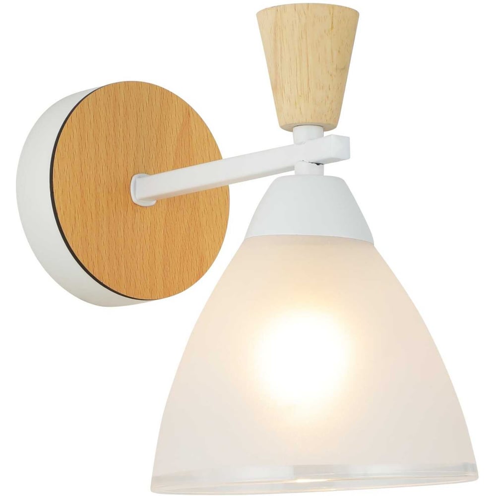 Изображение товара Бра Schaffner 1xE27/40W Traccia 4535-1W WH+WOOD стиль модерн лаконичный дизайн