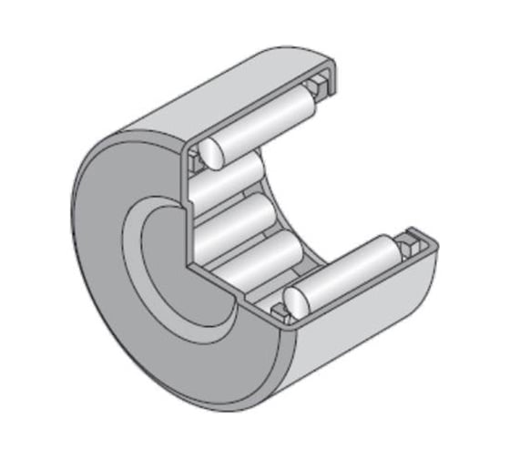 Изображение товара Игольчатый радиальный однорядный подшипник NTN 10x14x15 BK1015CT