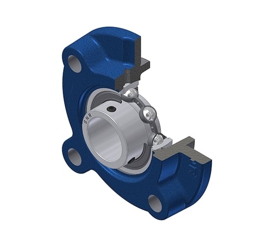Изображение товара Радиальный корпусной шарикоподшипник с установочными винтами SNR 30x125x32 USFC.206