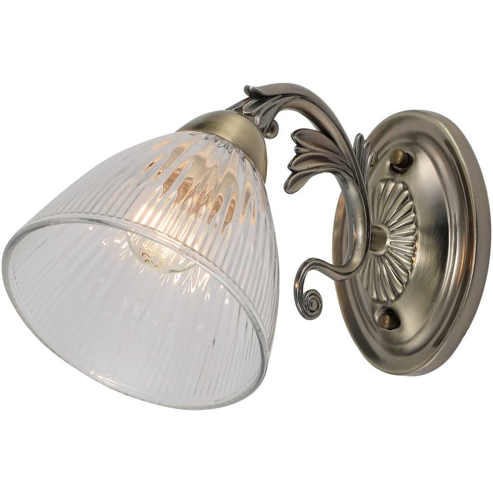 Изображение товара Бра Schaffner 1xE27 40W стиль классика стеклянный плафон латунь