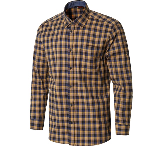 Изображение товара Рубашка СОЮЗСПЕЦОДЕЖДА БРИСТОНБАР БАРИСТА (BristonBar BARISTA) мужская охра-т.синяя, клетка, L (50) 2000000252001